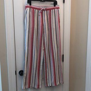 NWOT OLD NAVY WIDE LEG LINEN BLEND PANT; SIZE M